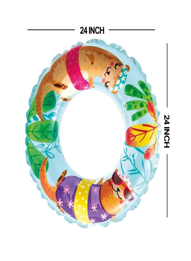 VANITYA Kids Swimming Tube | Inflatable Pool Float Ring for Boys & Girls, Fun Summer Swim Ring for Toddlers & Children, Durable & Leak-Proof, Ideal for Beach, Lake & Pool Parties (MULTICOLOR) -20 inch - Image 3